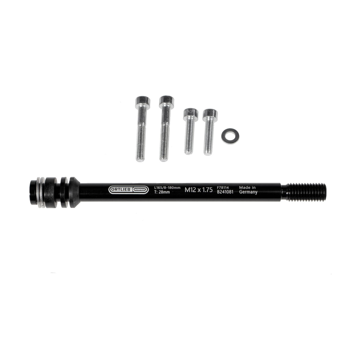 ORTLIEB THRU AXLE M6-CONNECTOR BLACK 1.75MM