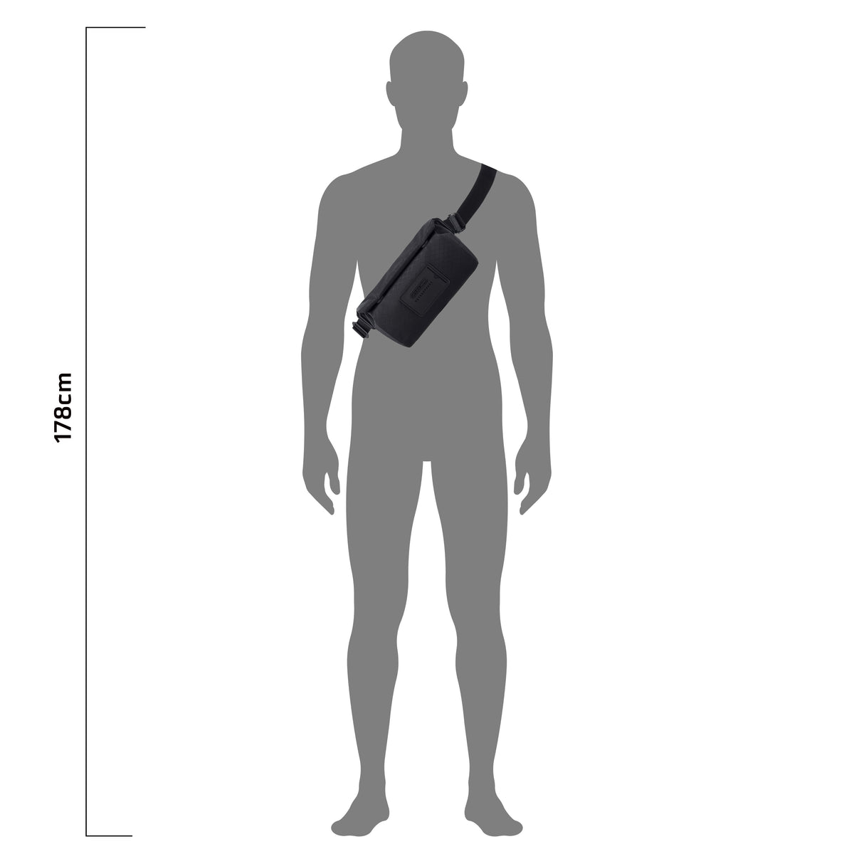 ORTLIEB BACKPACK SLING-BAG METROSPHERE BLACK EMBOSSED 3L