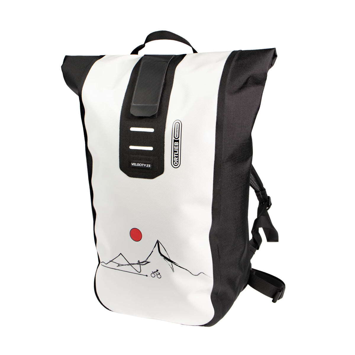 Ortlieb Backpack Velocity- White/Black Line Art 23L