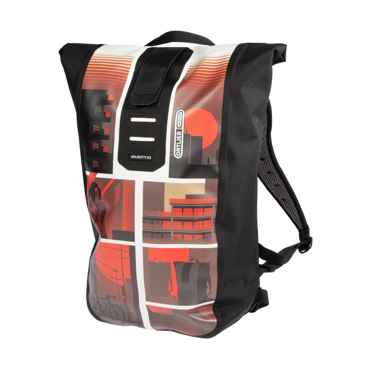 Ortlieb Backpack Velocity- White/Black Morning Routine 23L