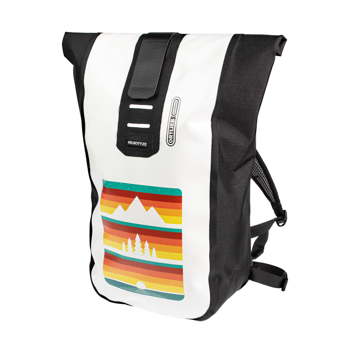 Ortlieb Backpack Velocity- White/Black Portland Heights 23L