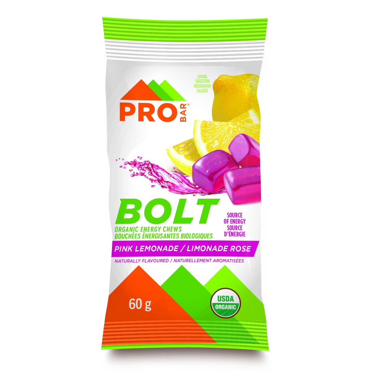 PROBAR BOLT ENERGY CHEWS PINK LEMONADE (12 UNIT CASE)
