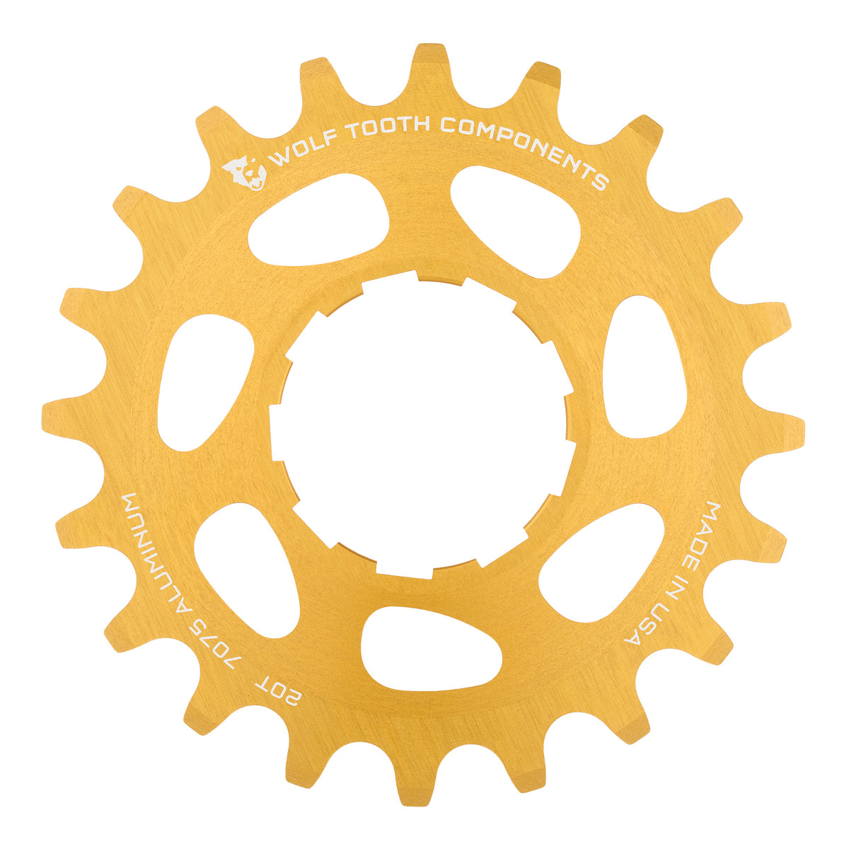 ALUMINUM SINGLE SPEED COG GOLD 20T