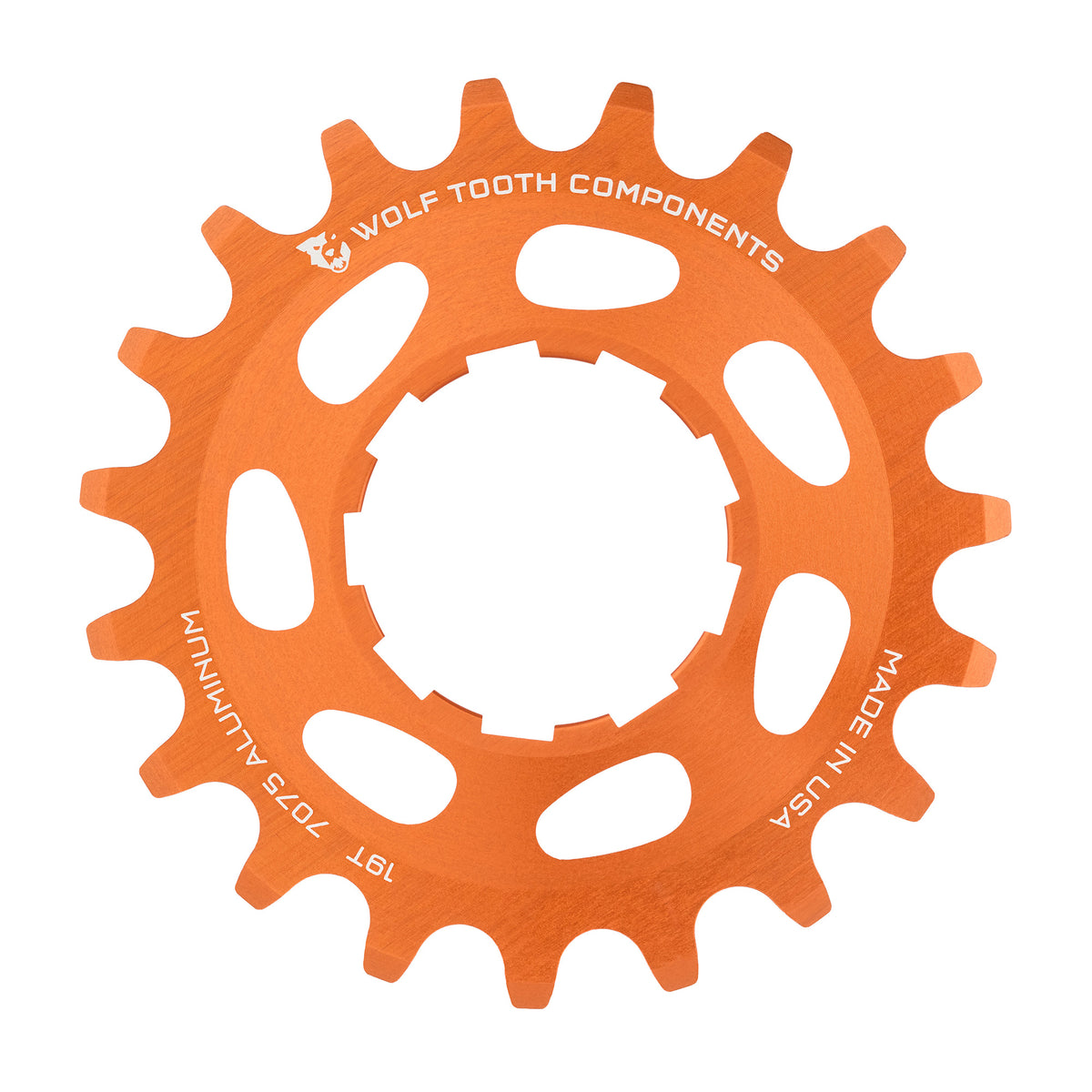 ALUMINUM SINGLE SPEED COG ORANGE 19T