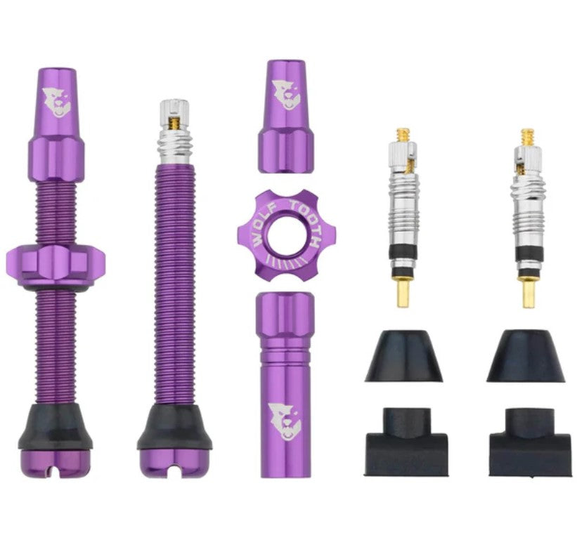 TUBELESS VALVE STEM KIT 44MM PURPLE