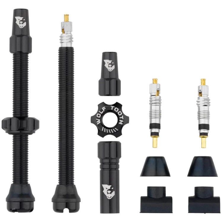 TUBELESS VALVE STEM KIT 60MM BLACK