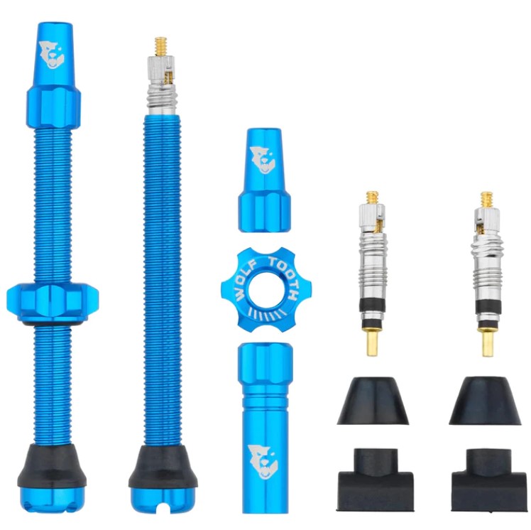 TUBELESS VALVE STEM KIT 60MM BLUE