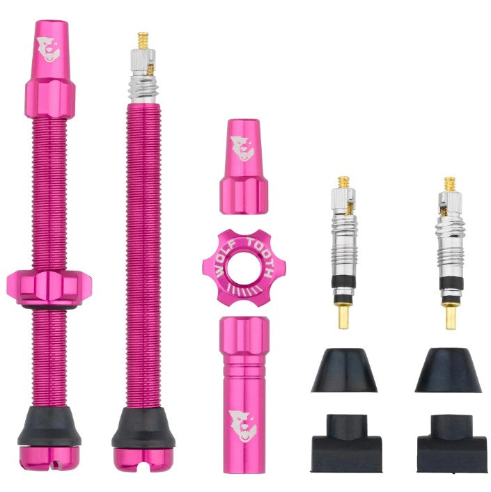 TUBELESS VALVE STEM KIT 60MM PINK