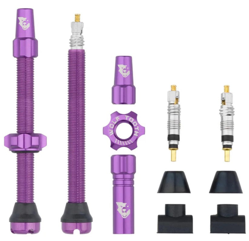 TUBELESS VALVE STEM KIT 60MM PURPLE