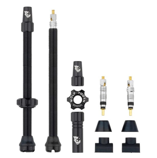 TUBELESS VALVE STEM KIT 80MM BLACK