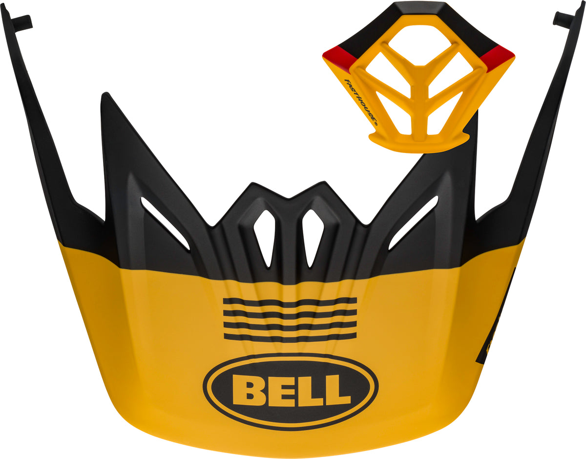 FULL-9 VISOR COMBO MAT YEL/BLK OS
