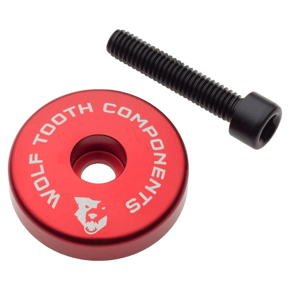 ULTRALIGHT STEM CAP W INTEGRATED 5MM SPACER RED