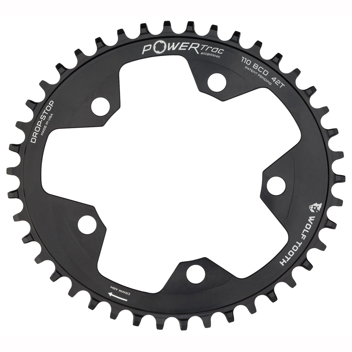 OVAL 110 BCD 5 BOLT CR 38T COMP. W SRAM FLATTOP
