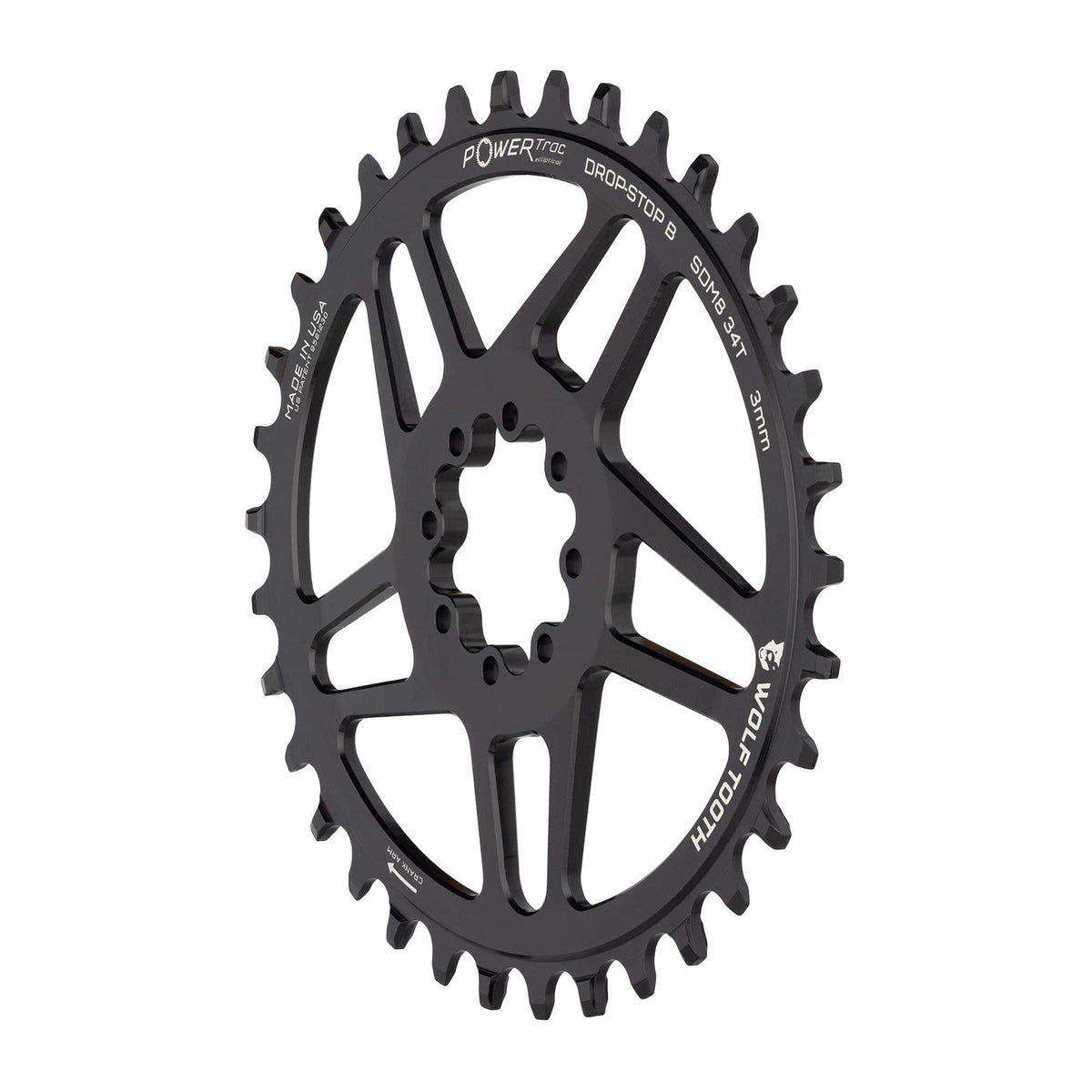 DM OVAL CHAINRING FOR SRAM 8-BOLT 34T 0MM OFFSET
