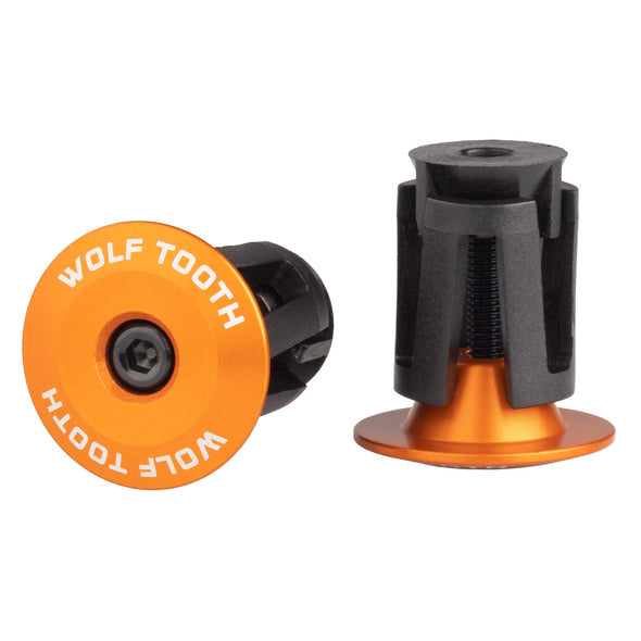 ALLOY BAR END PLUGS ORANGE