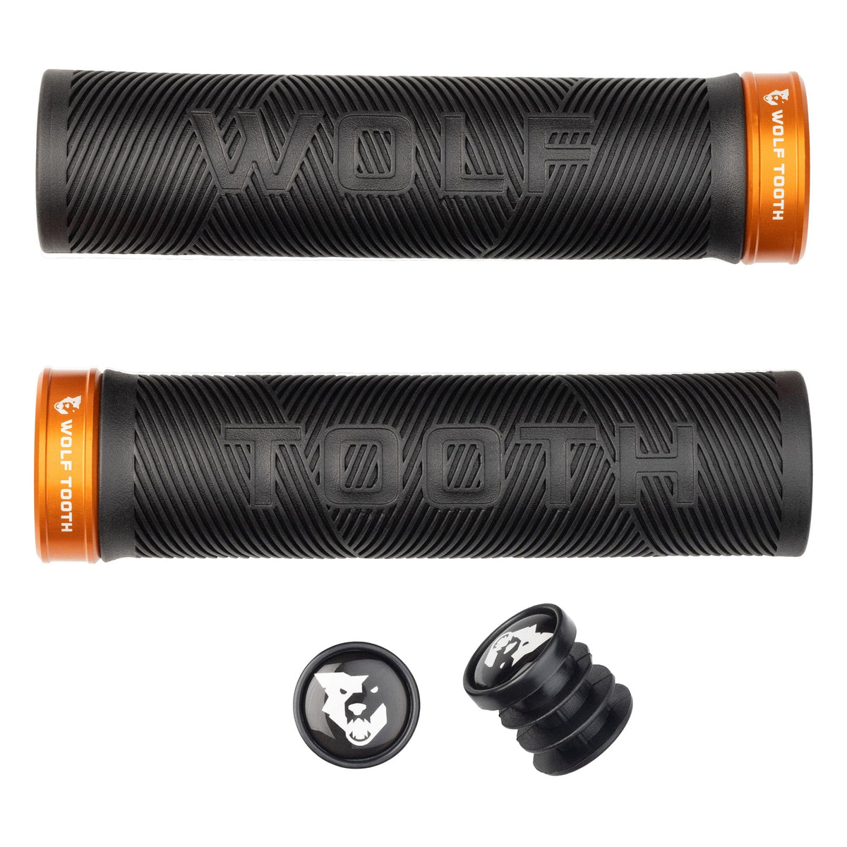 LOCK-ON ECHO GRIP BLACK GRIP WITH ORANGE COLLAR