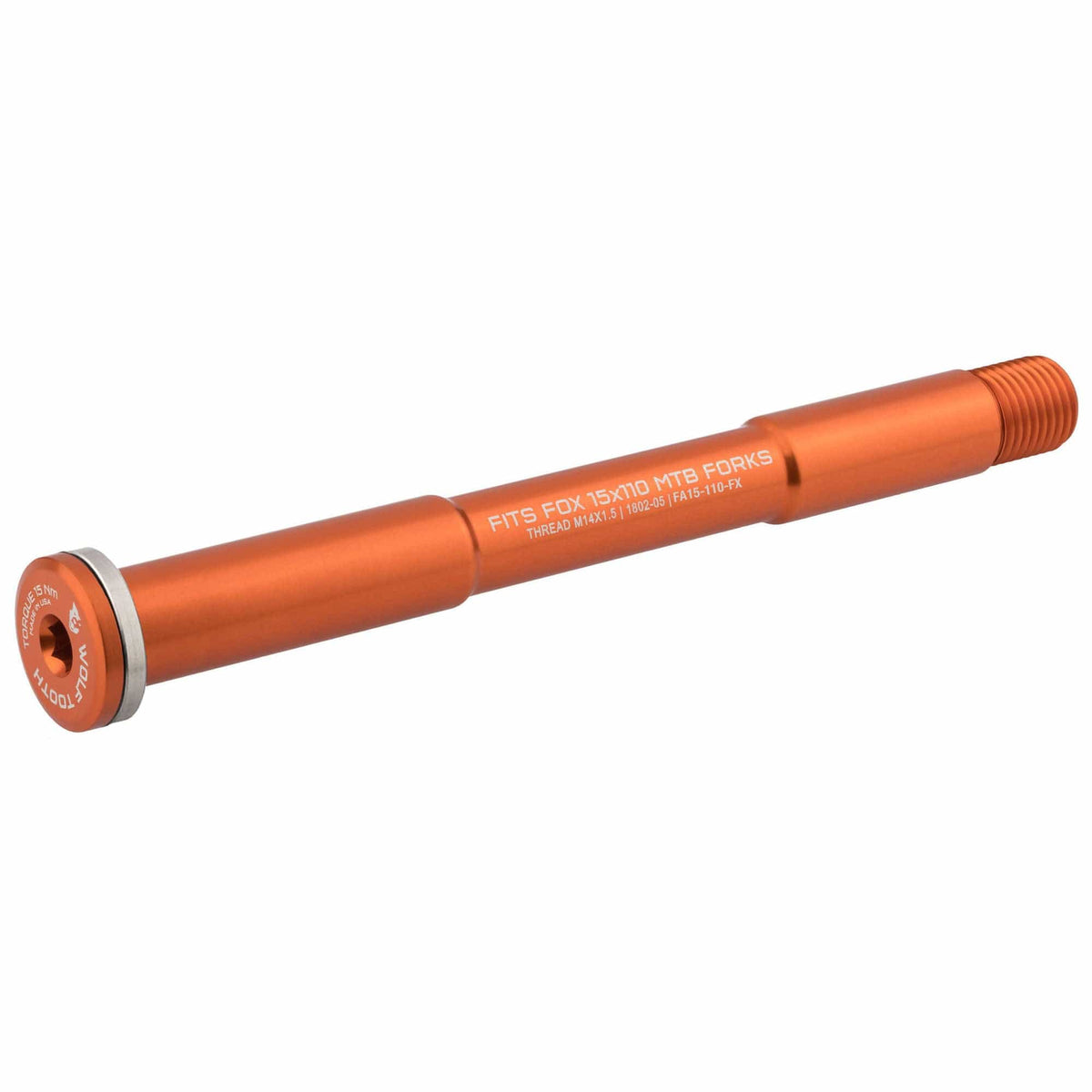WOLF TOOTH FOX 15 X 110 AXLE ORANGE