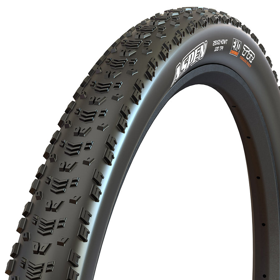 Maxxis, Aspen, Mountain Tire, 29''x2.40, Folding, Tubeless Ready, MaxxSpeed, EXO, Wide Trail, 120TPI, Black
