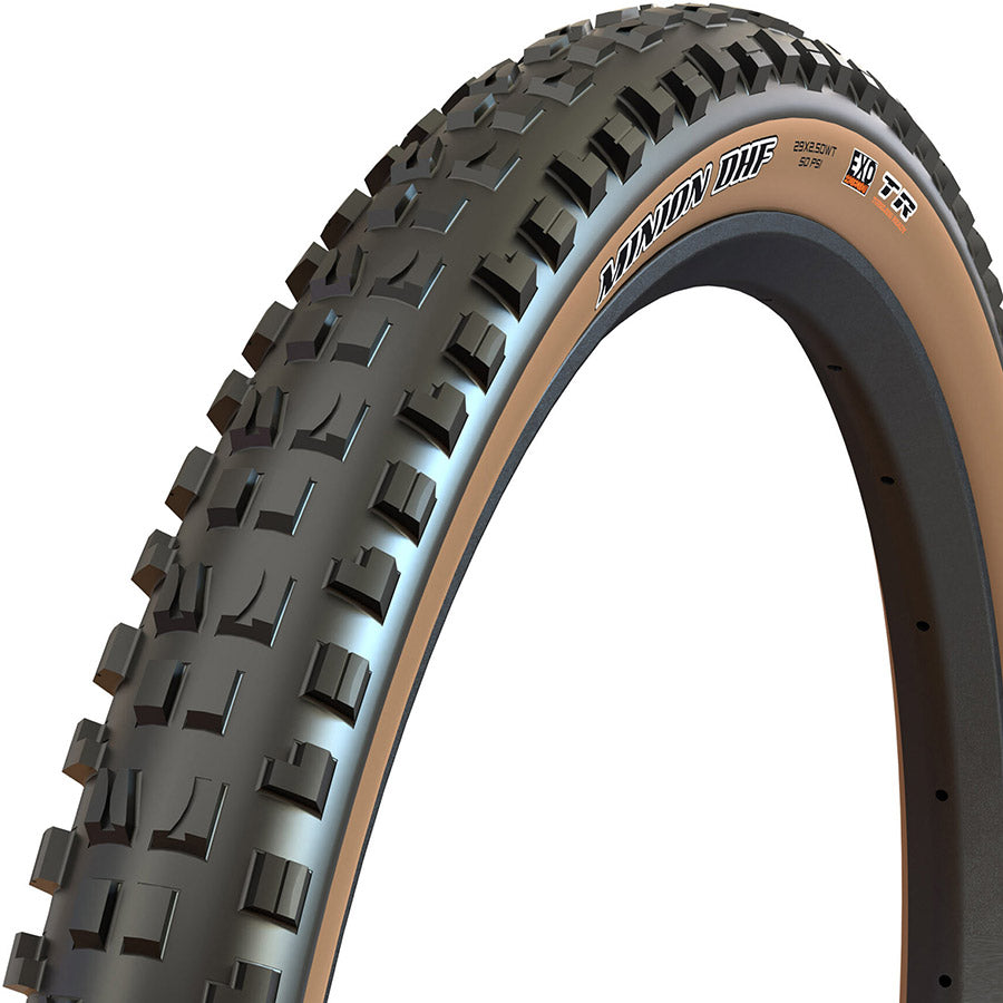 Maxxis, Minion DHF, Mountain Tire, 29''x2.60, Folding, Tubeless Ready, Dual, EXO, 60TPI, Tanwall