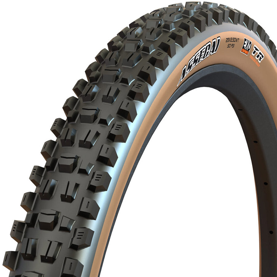 Maxxis, Assegai, Mountain Tire, 29''x2.50, Folding, Tubeless Ready, Dual, EXO, 60TPI, Tanwall