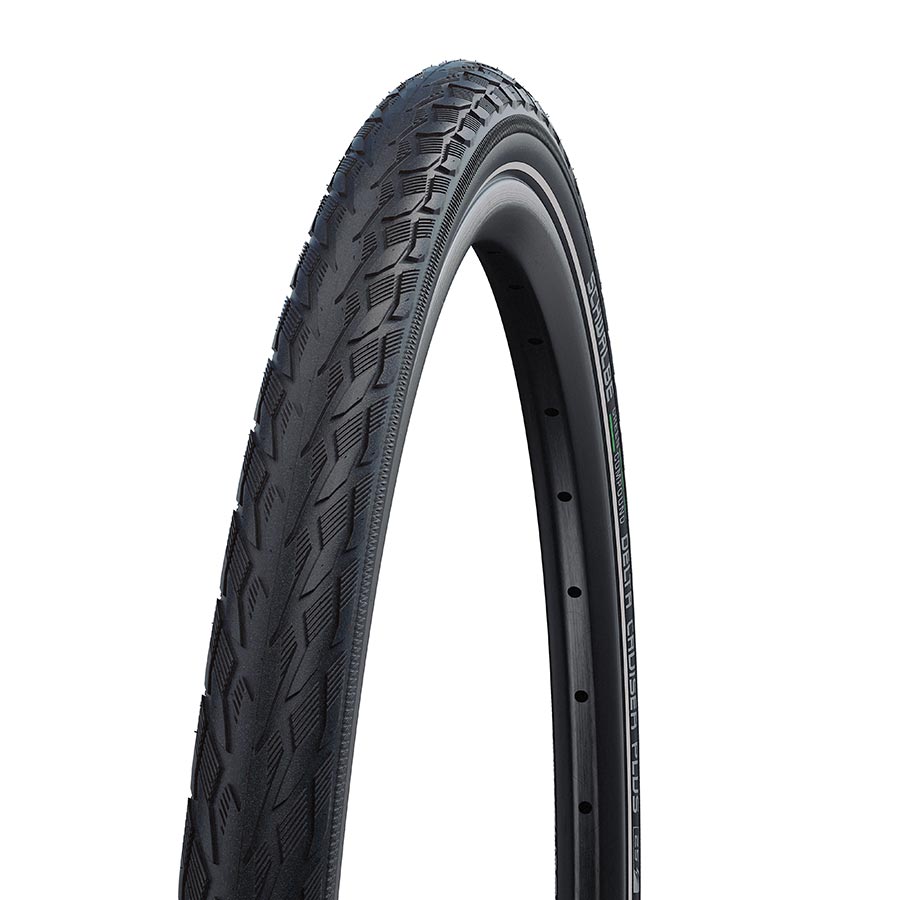 Schwalbe, Delta Cruiser Plus, Hybrid Tire, 700x28C, Folding, Clincher, GreenCompound, PunctureGuard, 50TPI, Black