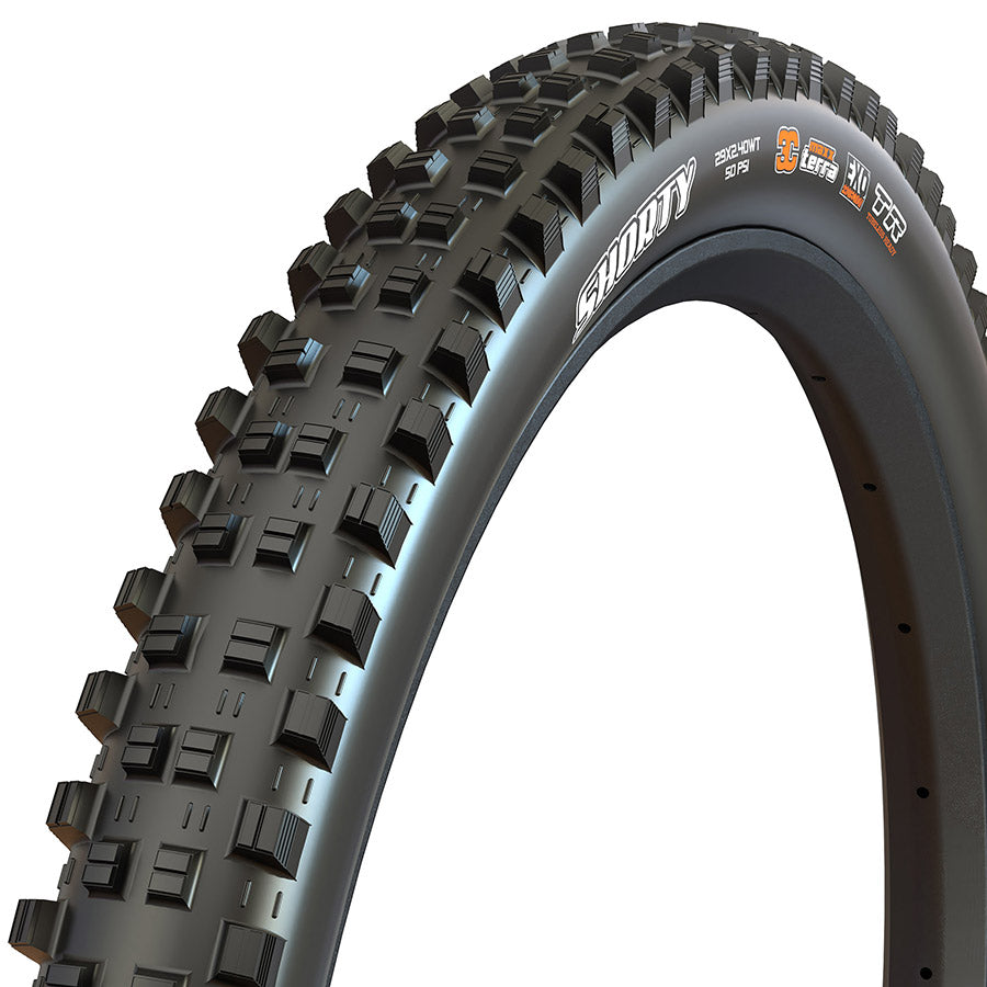 Maxxis, Shorty, Mountain Tire, 27.5''x2.40, Folding, Tubeless Ready, 3C Maxx Grip, Double Down, Wide Trail, 120x2TPI, Black
