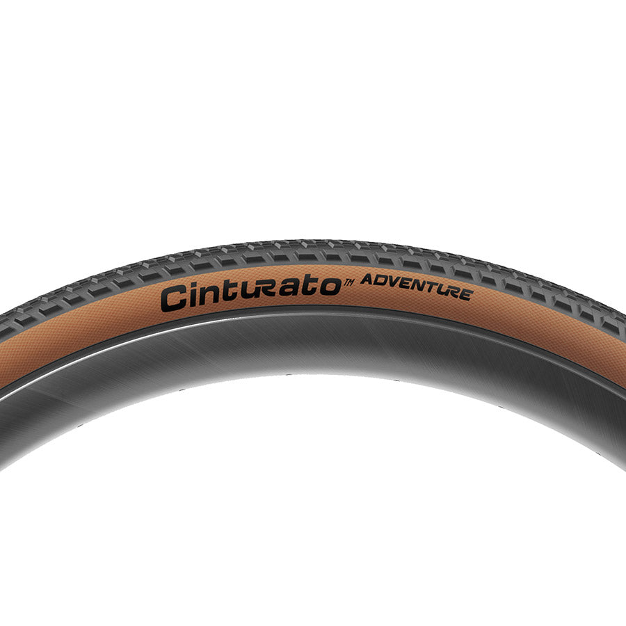 Pirelli, Cinturato Adventure, Gravel Tire, 700x50C, Folding, Tubeless Ready, PROCompound Gravel, ProWALL Gravel, 60TPI, Tanwall