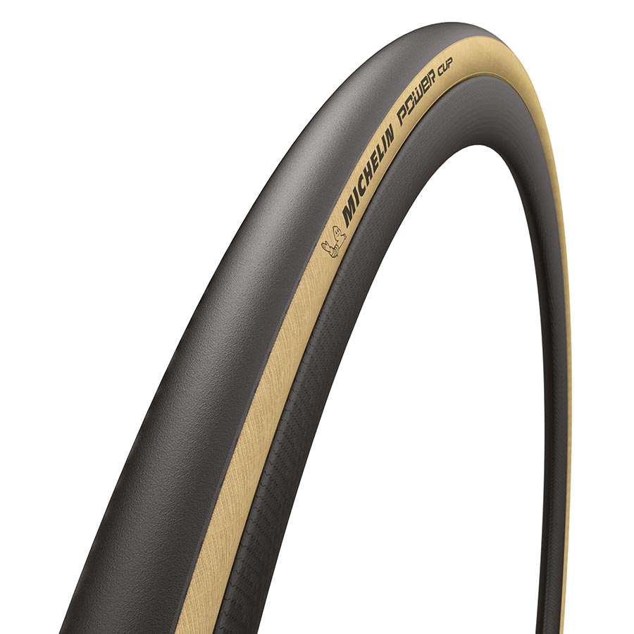 Michelin, Power Cup, Road Tire, 700x28C, Folding, Clincher, X-Race, Aramid Protek, 3x120TPI, Tanwall