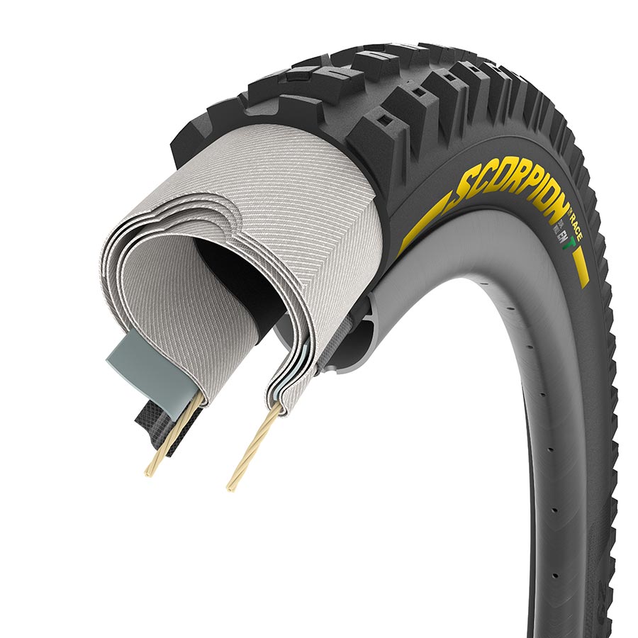 Pirelli, Scorpion Race Enduro T, Mountain Tire, 29''x2.50, Folding, Tubeless Ready, SmartEVO DH, DualWALL, 60TPI, Black