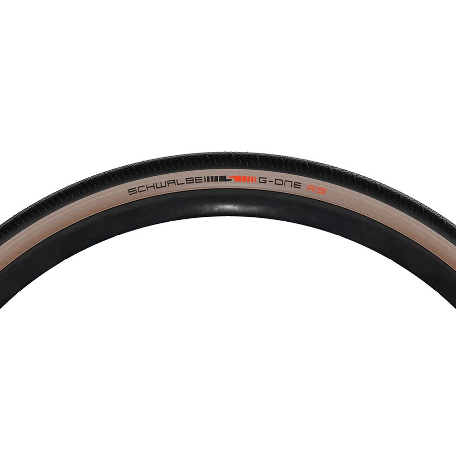 Schwalbe, G-One RS Pro, Gravel Tire, 700x45C, Folding, Tubeless Ready, Addix Race, Pro, 67TPI, Transparent Sidewall
