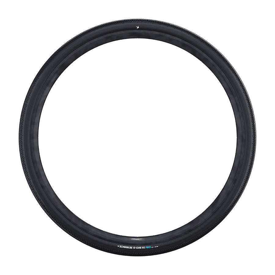 Schwalbe, G-One RS Pro, Gravel Tire, 700x43, Folding, Tubeless Ready, Addix Race, V-Guard, 67TPI, Black