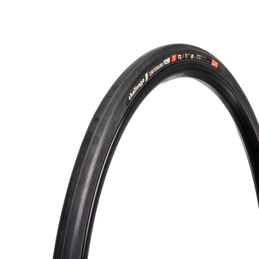 Challenge, Criterium RS TLR, Road Tire, 700x25mm, Folding, Tubeless Ready, SmartPrime, Sealed Corespun Cotton, PPS, 350TPI, Black