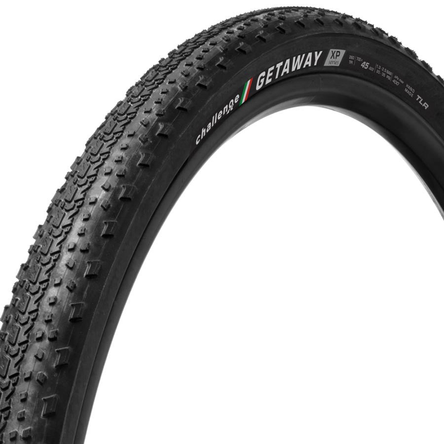 Challenge, Getaway XP, Gravel Tire, 700x45C, Folding, Tubeless Ready, SmartPlus, Corazza Armor Gold, 260TPI, Black