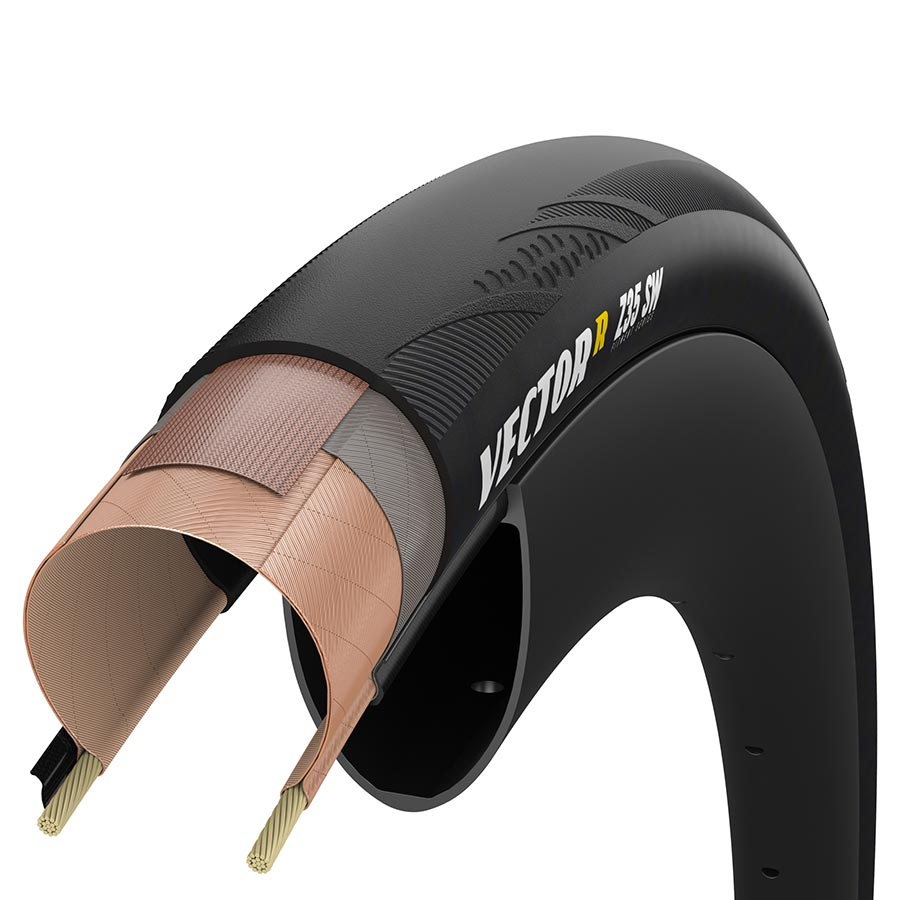 Zipp, Goodyear VectorR SW, Road Tire, 700x35C, Folding, Tubeless Ready, Dynamic:UHP, R:Shield, Black