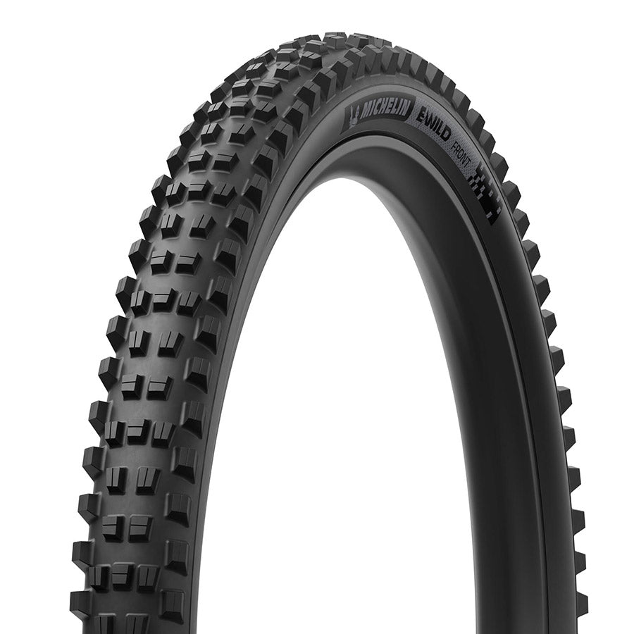 Michelin, E-WILD RACING LINE Front, Mountain Tire, 29''x2.60, Folding, Tubeless Ready, MAGI-X, 4x55, Black
