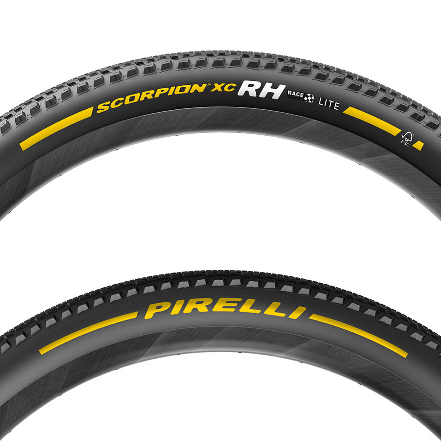 Pirelli, Scorpion Race XC RH, Mountain Tire, 29x2.4, Folding, Tubeless Ready, Race XC Compound, Lite, 120TPI, Team Edition
