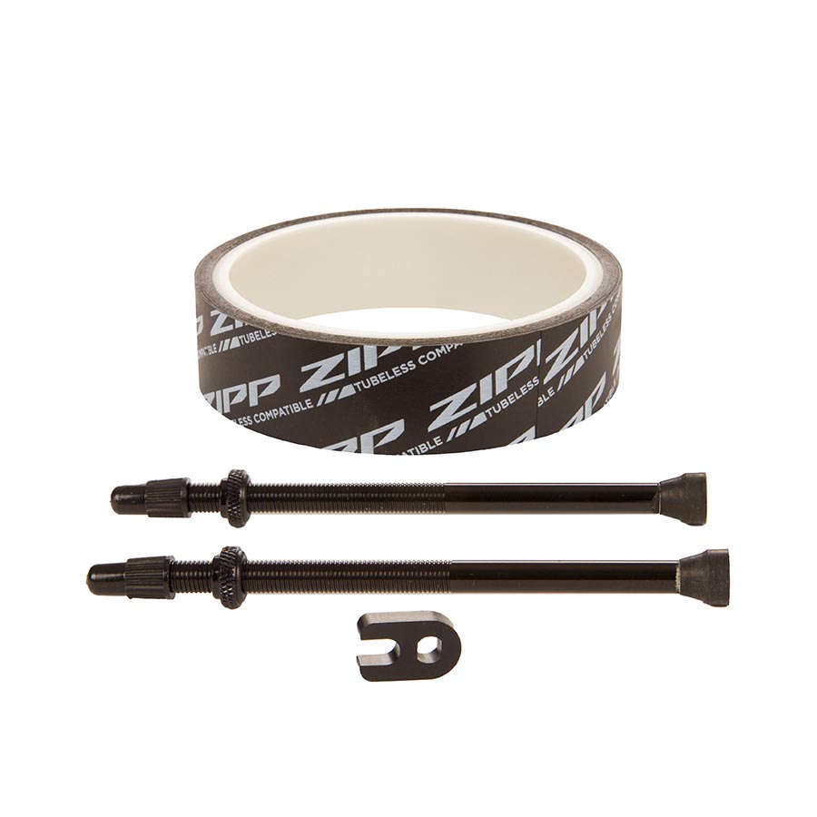 Zipp, Tubeless Kit, 23mm tape and 100mm valves, Fits 858 and 808NSW