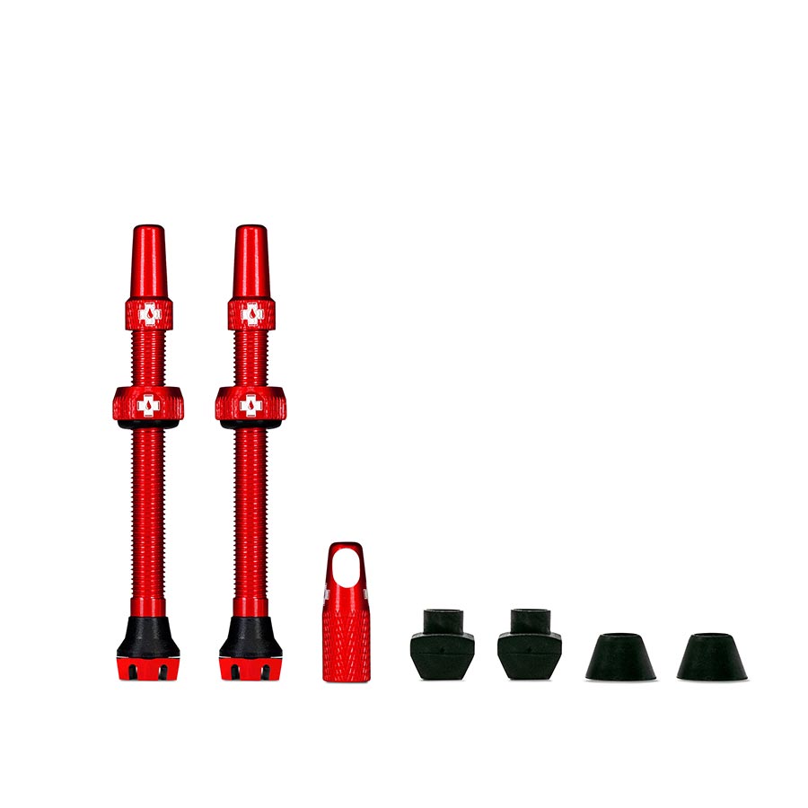 Muc-Off, V2, Tubeless Valve, Presta, 60mm, Red, Pair
