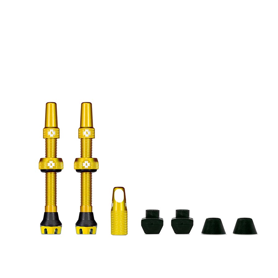 Muc-Off, V2, Tubeless Valve, Presta, 44mm, Gold, Pair