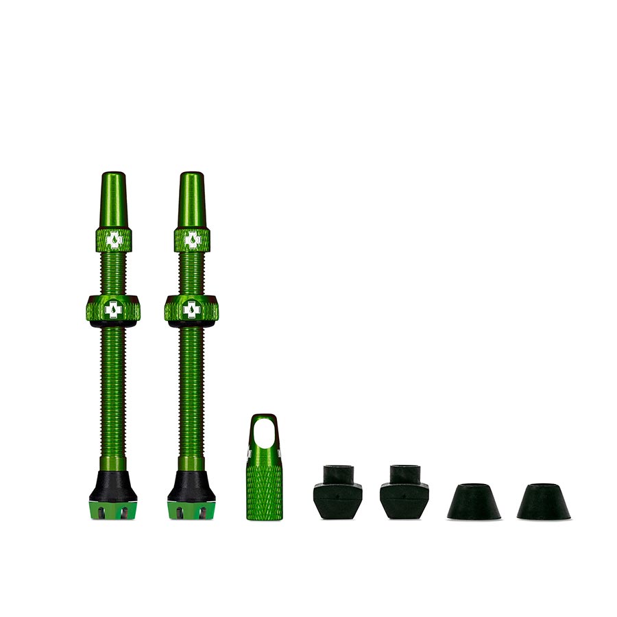 Muc-Off, V2, Tubeless Valve, Presta, 60mm, Green, Pair