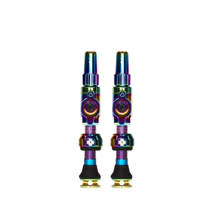 Muc-Off, Big Bore Lite Medium, Tubeless Valve, Presta, 35mm, Iridescent, Pair