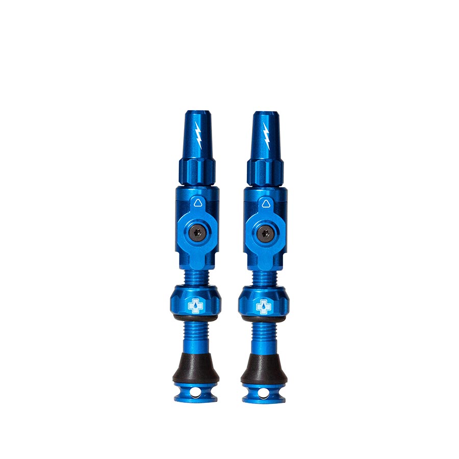 Muc-Off, Big Bore Lite Medium, Tubeless Valve, Presta, 35mm, Blue, Pair