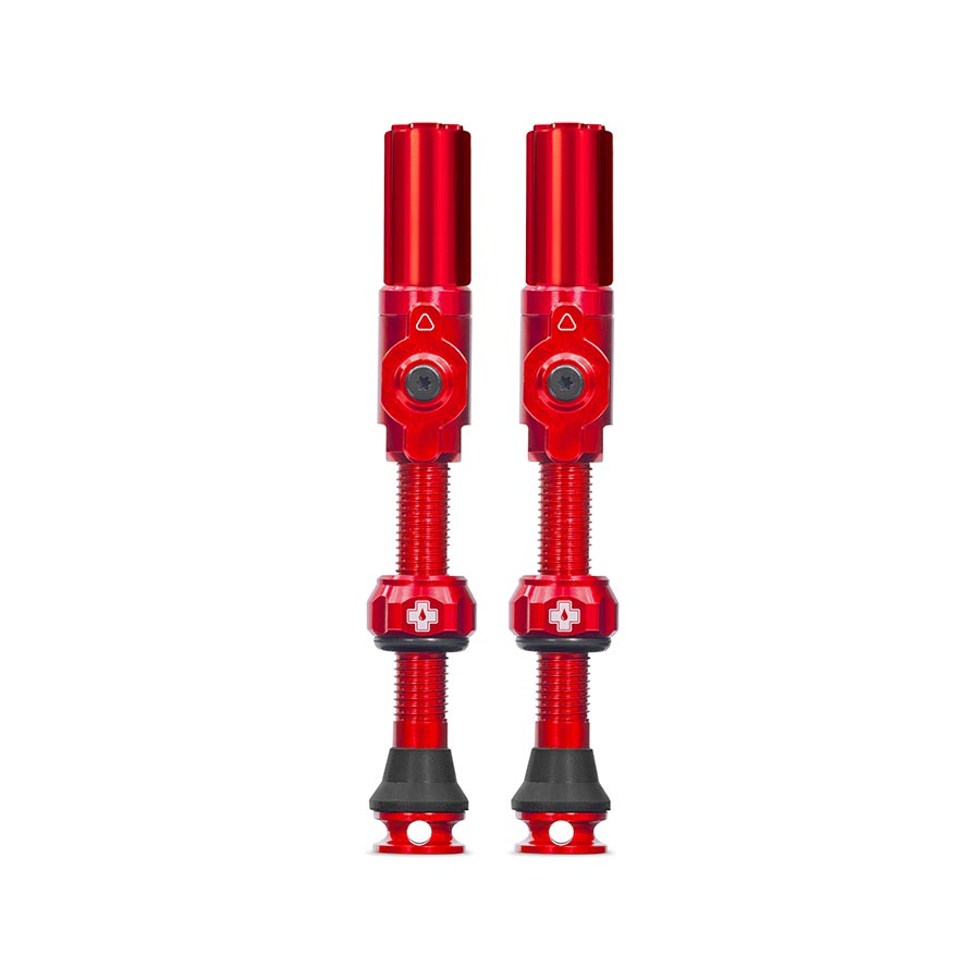 Muc-Off, Big Bore Hybrid Large, Tubeless Valve, Hybrid, 45mm, Red, Pair