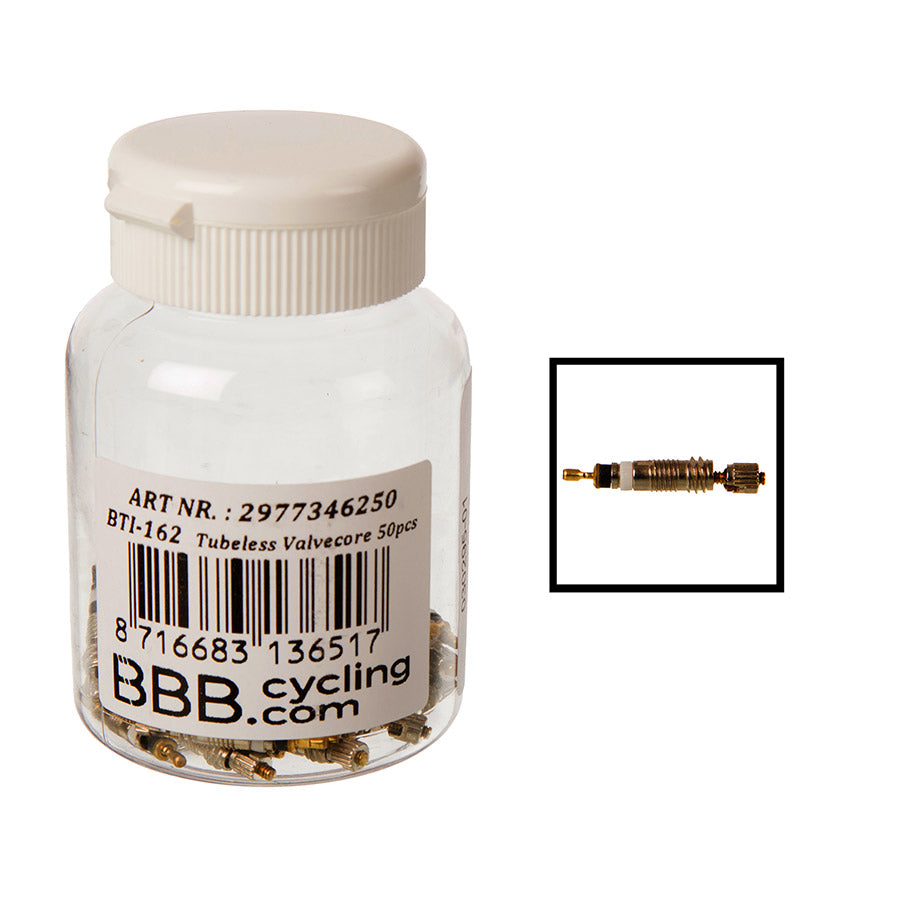 BBB Cycling, BTI-162 ValveCore, Tubeless Valve, Presta, 50 pieces, 50pcs