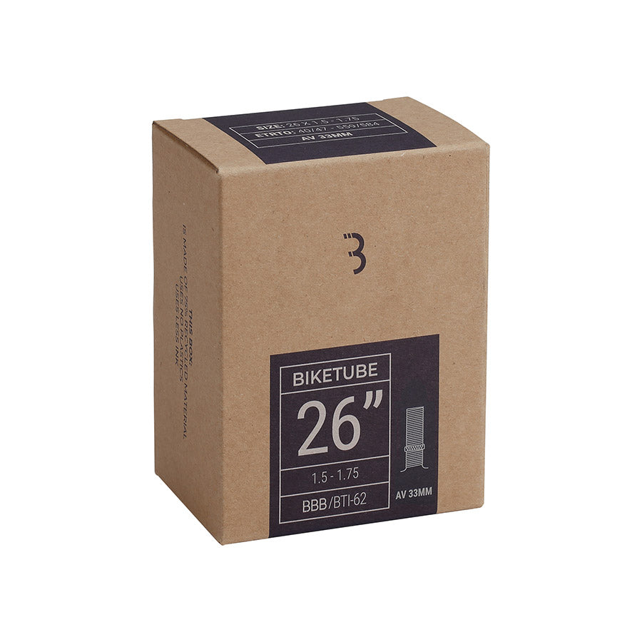BBB Cycling, Tube, Schrader, Length: 33mm, 26'', 1.5-1.75
