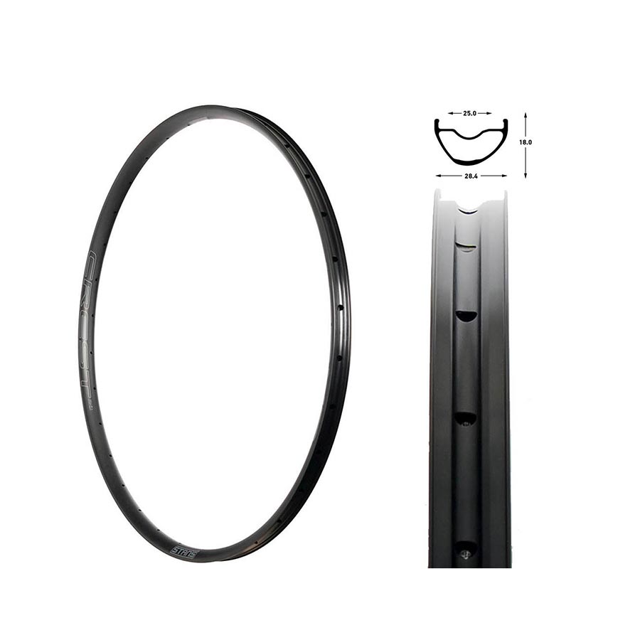 Stan's Crest MK4 Rim, 29" x 32 hole, Black (with Gray decals)