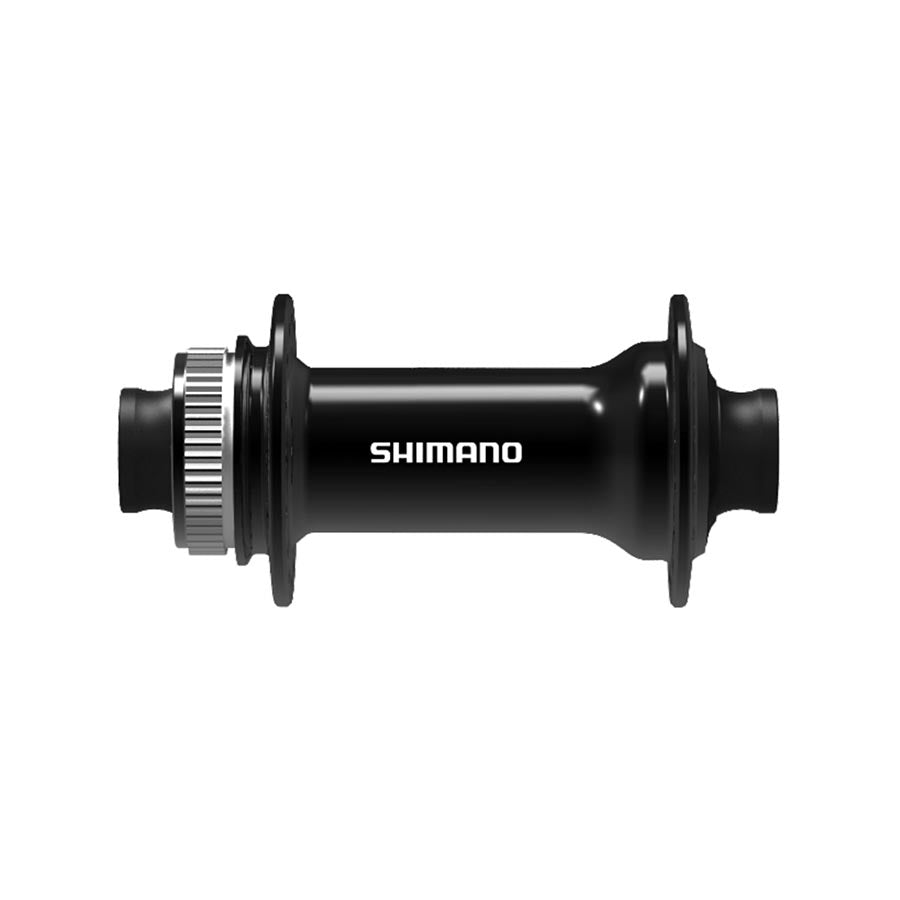 FRONT HUB, HB-TC500-15-B, CENTER LOCK DISC, 32H, FOR 15MM THRU TYPE AXLE (W/O AXLE), OLD: 110MM, W/O LOCK RING, BLACK