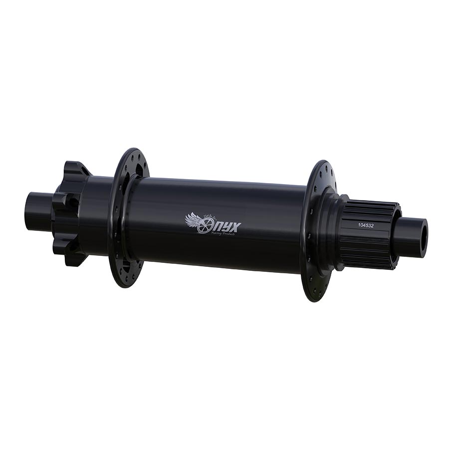 Onyx Racing Products, FAT, Disc Hub, Rear, 32H, 12mm TA, 197mm, Shimano Micro Spline, Black