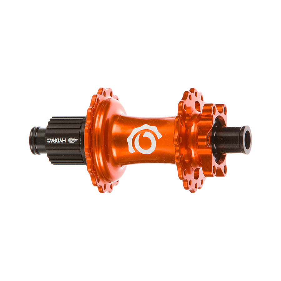 Industry Nine, Hydra 2 Boost MicroSpline, Disc Hub, Rear, 28H, 12mm TA, 148mm, Shimano Micro Spline, Orange