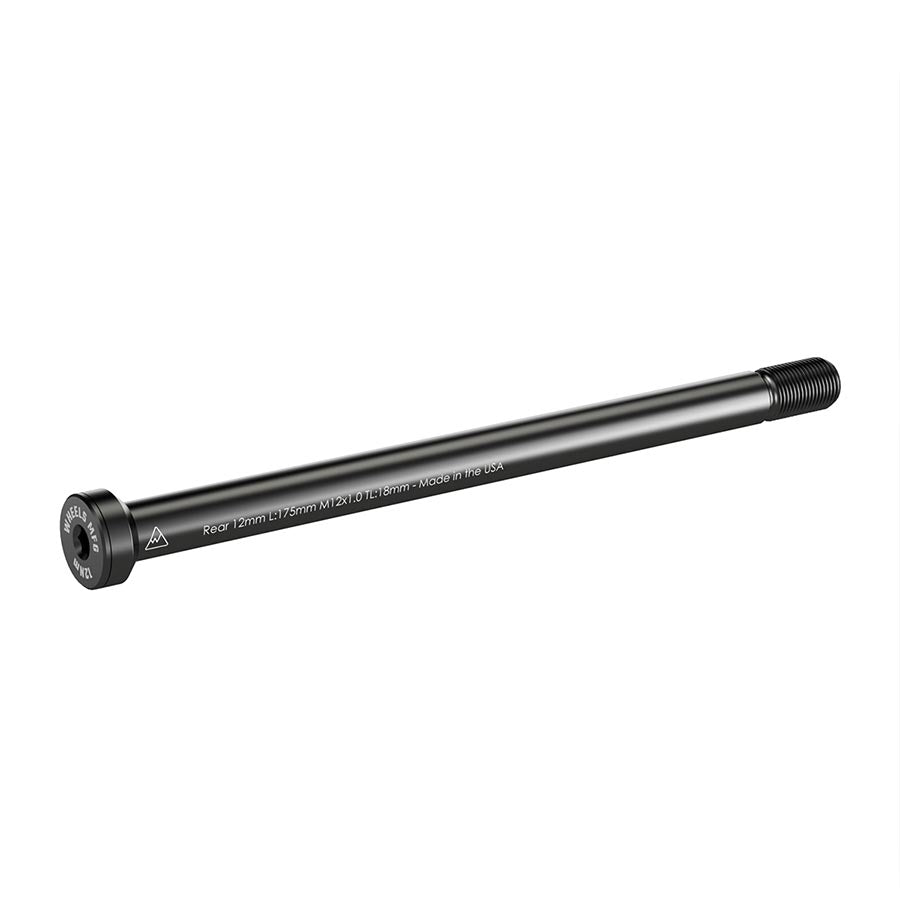 Wheels Manufacturing, Rear 12mm Thru Axle, Thru Axle, Rear, Length: 175mm, Thread Length: 18mm, Thread Pitch: M12x1.00